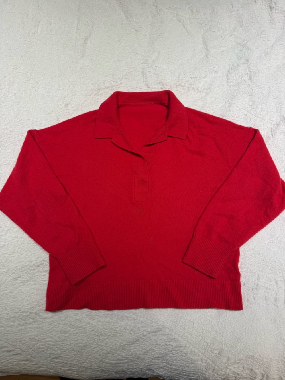 Ever lane Red Polo cashmere Sweatshirt